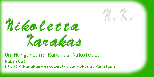 nikoletta karakas business card
